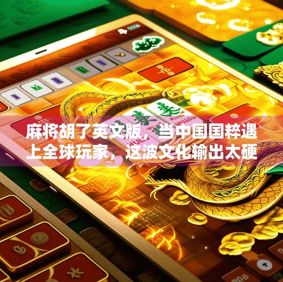 麻将胡了英文版,当中国国粹遇上全球玩家,这波文化输出太硬核!