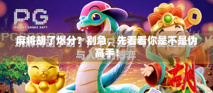 麻将胡了爆分？别急，先看看你是不是伪高手！