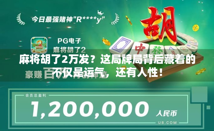 麻将胡了2万发？这局牌局背后藏着的不仅是运气，还有人性！